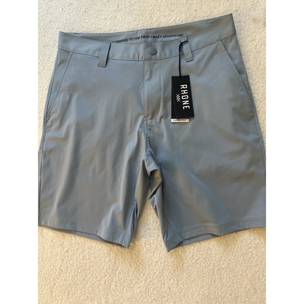 Rhone Commuter Shorts Mens 30 Heron Blue Flex-Knit 9 Inch Travel Casual